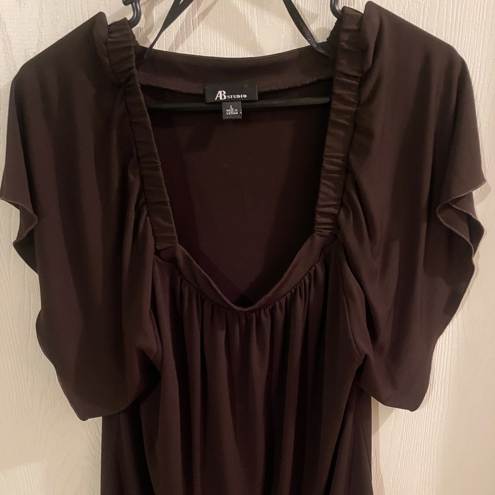 AB Studio size Large brown blouse